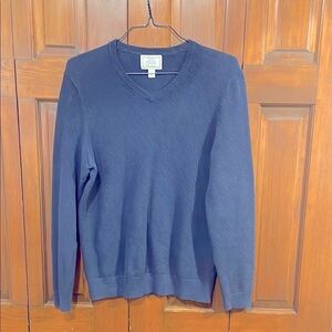 Jos A Bank Men’s Sweater Navy Blue 100% Cotton Long Sleeve Pre-owned. Size L.